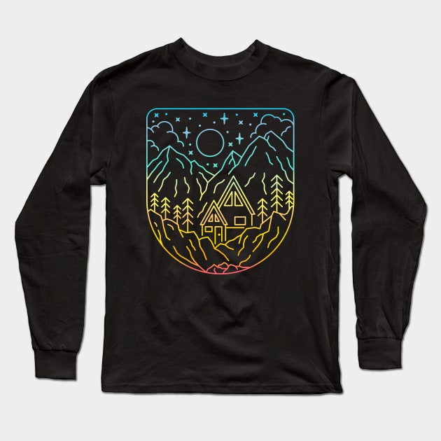 The Mountain Cabin Long Sleeve T-Shirt by edwardechoblue